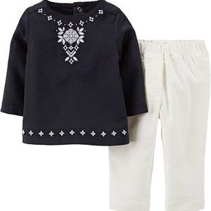 Carter's Baby Girls' 2-Piece Tunic & Pants Set